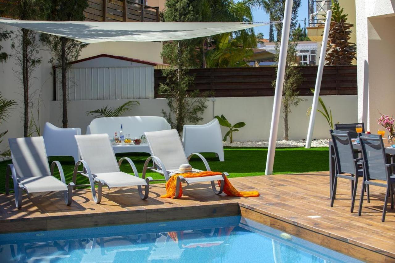 Tsokkos Family Villa - Pool Garden 2' Walk To Beach Protaras Zewnętrze zdjęcie