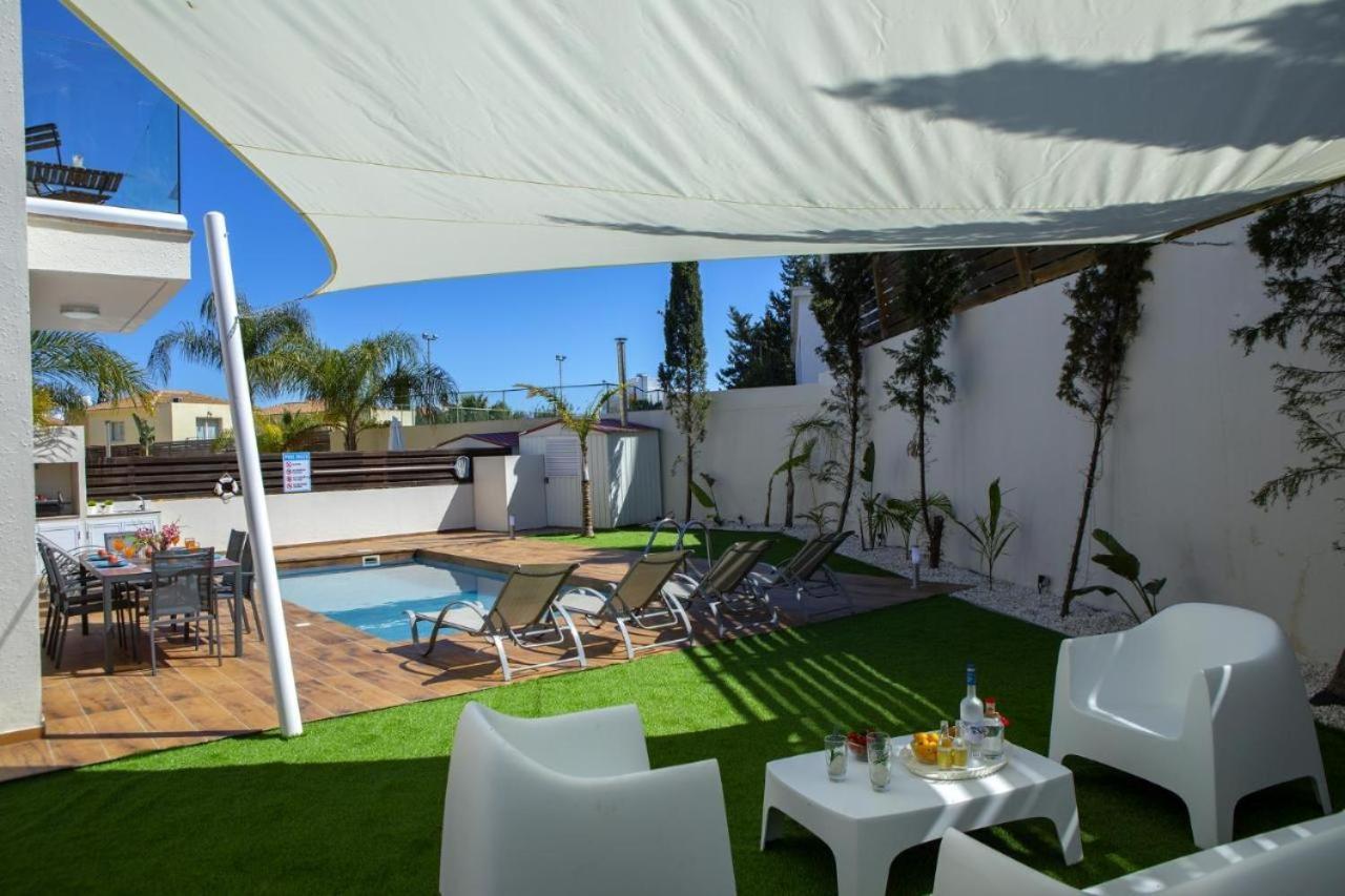 Tsokkos Family Villa - Pool Garden 2' Walk To Beach Protaras Zewnętrze zdjęcie