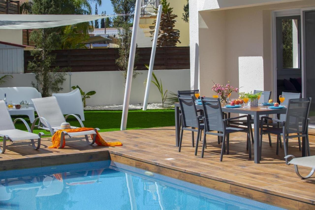 Tsokkos Family Villa - Pool Garden 2' Walk To Beach Protaras Zewnętrze zdjęcie